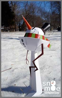 Snowman Papercraft - Snomoe