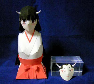 Oni-miko Demon Priestess Papercraft