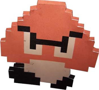 8bit Goomba Papercraft