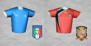 Italia & Espana Futbol Jersey Papercraft