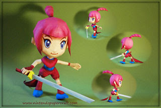 Warriorware Kat Papercraft