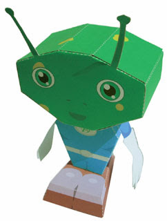 Alien Mascot Papercraft