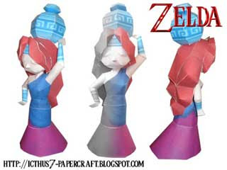 Water Girl Statue Papercraft