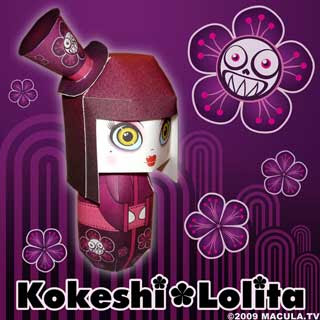 Kokeshi Lolita Papercraft
