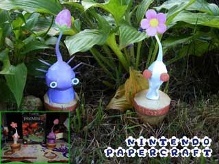 White & Purple Pikmin Papercraft