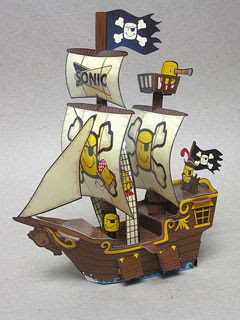 Salty Tot Pirate Ship Papercraft