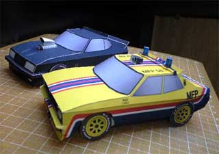 Mad Max Yellow Interceptor Papercraft Car