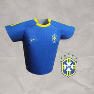 Futbol Jersey Papercraft Brazil Away