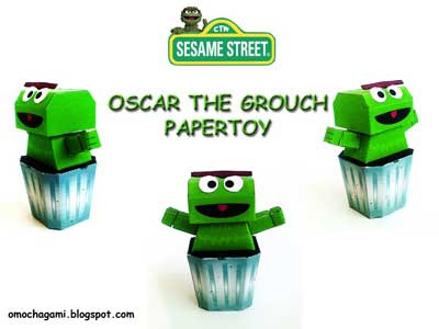 Oscar the Grouch Paper Toy