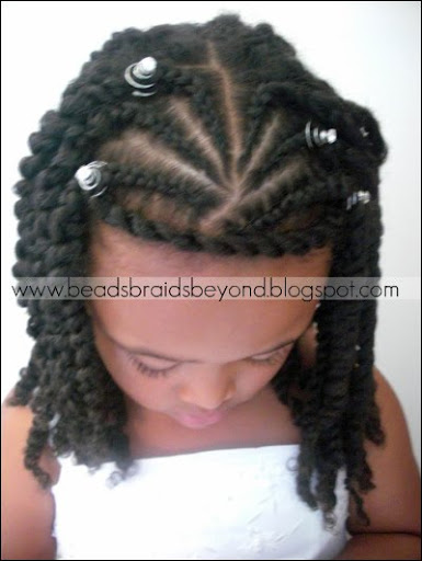 Natural Hair: Two Strand Twists with Hair Charms 