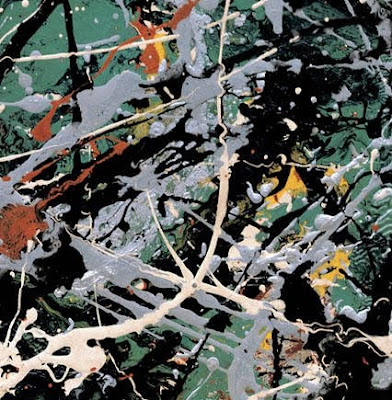 Jackson Pollock. Detail of Untitled Green Silver