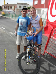 Con Tyler Farrar (y su bici)