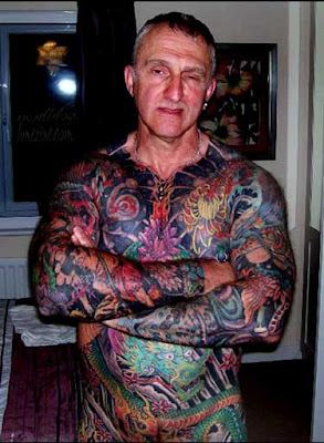 New style full body tattoo man