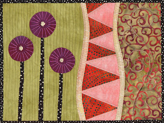 fabric quilt art collage