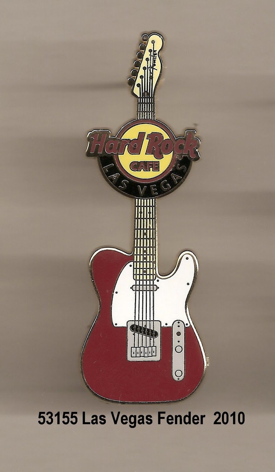 Hard Rock Cafe Guitar Pins 53155 Las Vegas Fender 2010