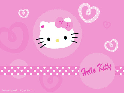 Hello Kitty World: Hello Kitty-Pink Wallpeper
