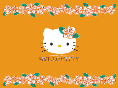 Hello Kitty World: Hello Kitty-Orange Wallpeper