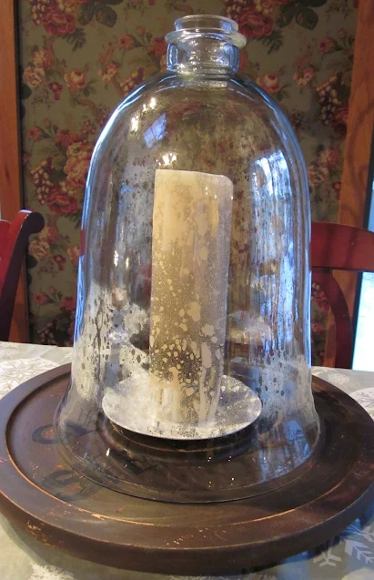 How to Make a DIY Glass Cloche with a Lazy Susan base