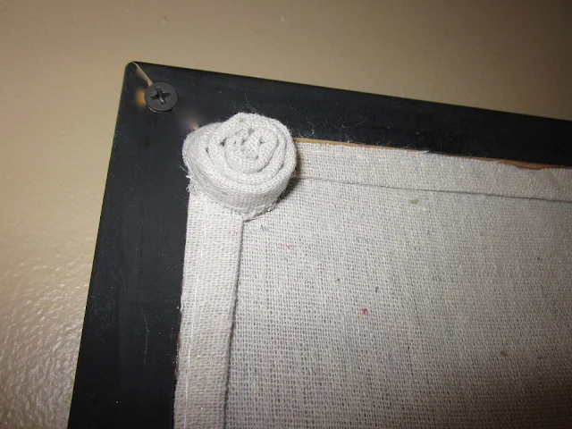 rosette in corner of bulletin board