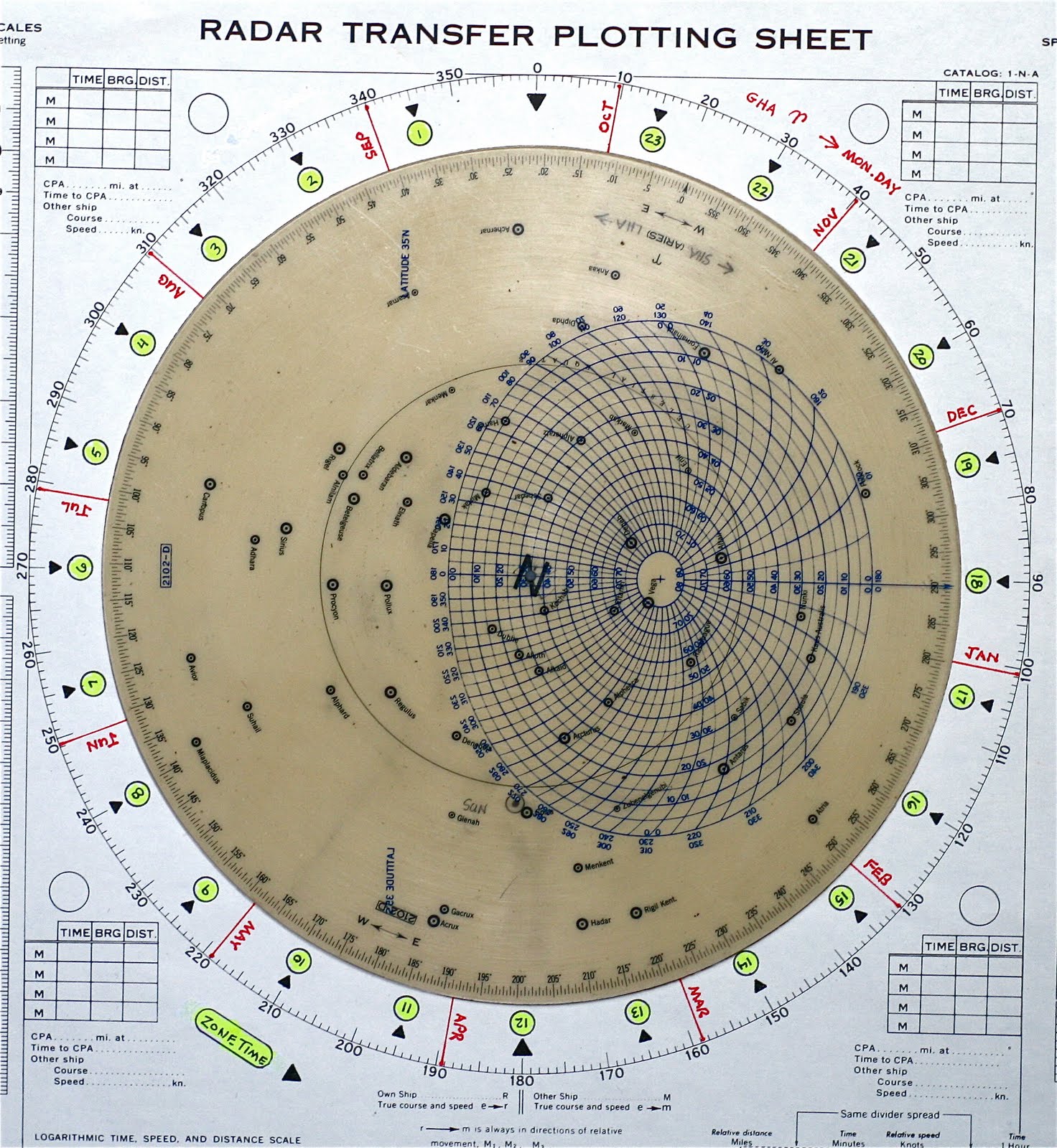 S/V NIGHTCAP Set the 2102D Star Finder without a Nautical Almanac