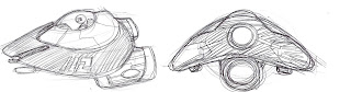 Spaceship #1 Sketch by Javier Garcia