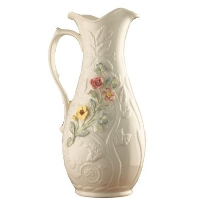 Belleek Pitcher - 10 inch ceramic pitcher