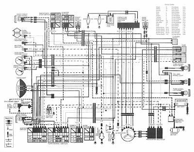 Free Manual: Honda Motorcycle CB400 (Hawk II) Wiring Diagram