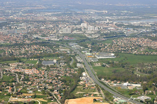 Photo aerienne cimetiere Artigues pres Bordeaux