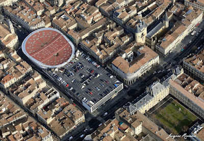 Vue aérienne du Palais des Sports de Bordeaux cours Victor Hugo