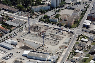 vue aérienne d'un nouveau chantier EIFFAGE à Bordeaux