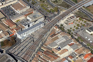 vue aérienne des nouveaux quais de la gare Saint Jean