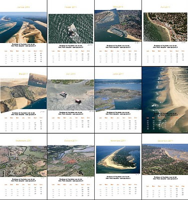 Les 12 mois du calendrier Bassin d'Arcachon 2011