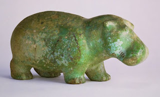 Figure of a walking hippopotamus