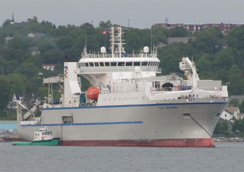 Shipfax Cable Ship at anchor