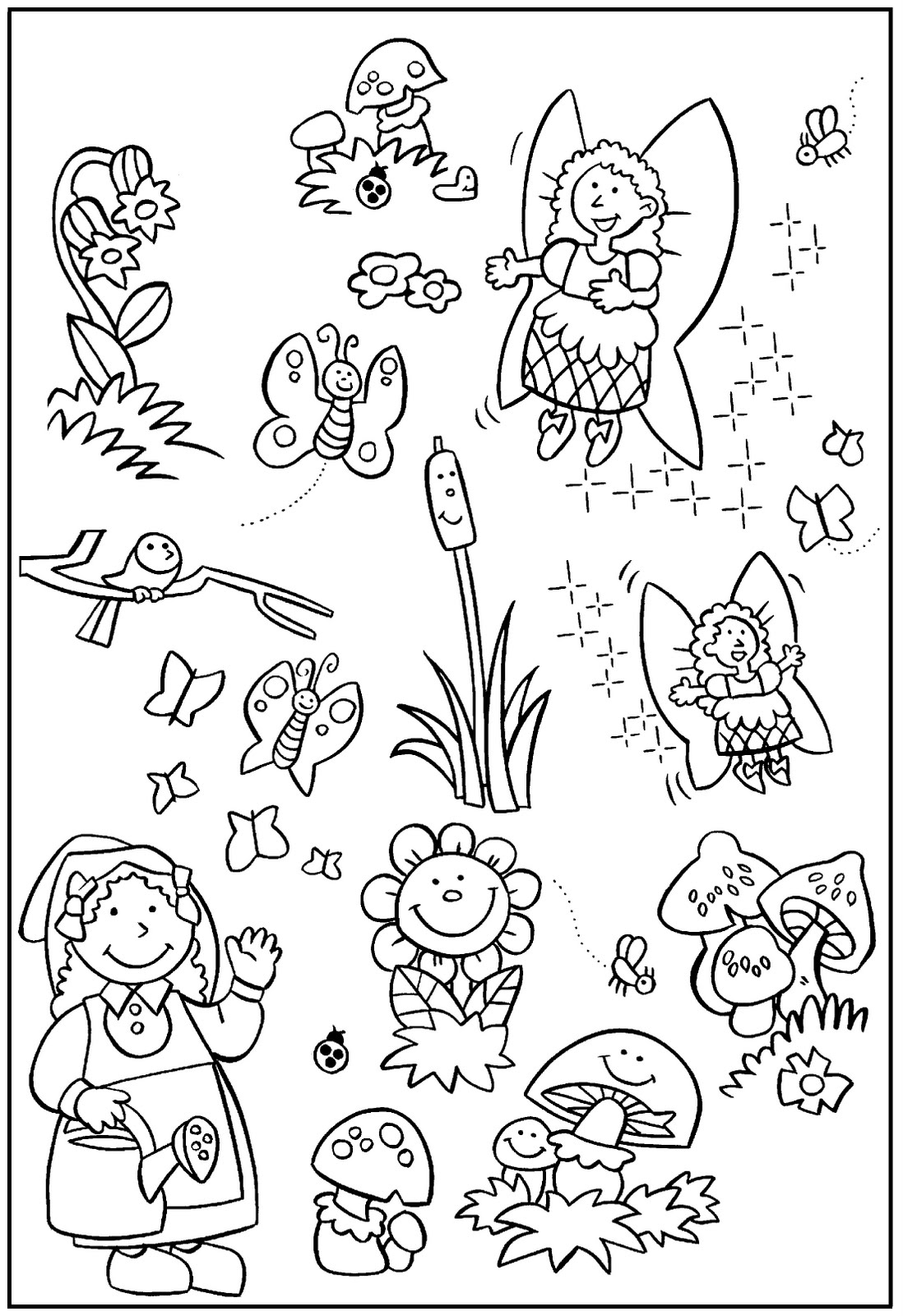 garden bugs coloring pages - photo #9