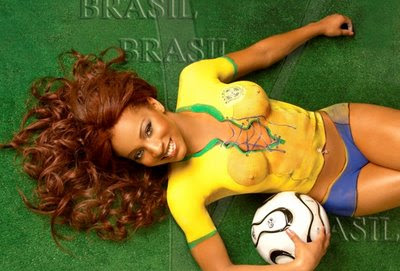 Body Paintings, Painted Soccer Girls, Sports Dress Body Art