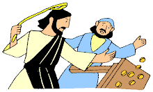 Jesus negotiating a credit card debt.