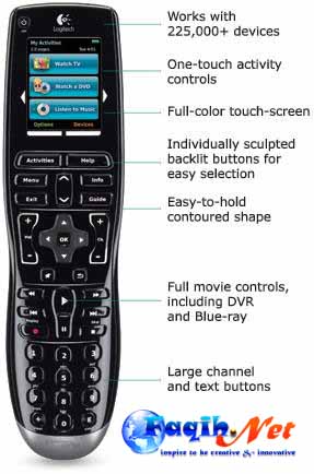 Logitech Harmony One Programable Univeral Remote Control Color Touch Screen USB