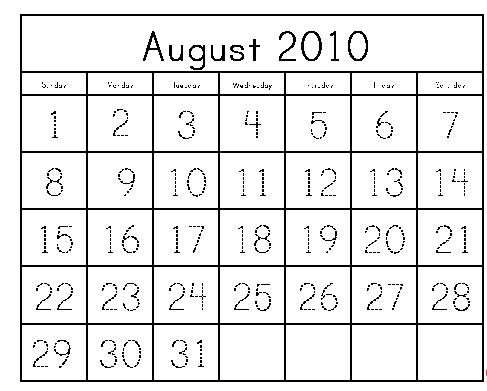 Homeschool Parent: Calendar Templates with Number Tracing