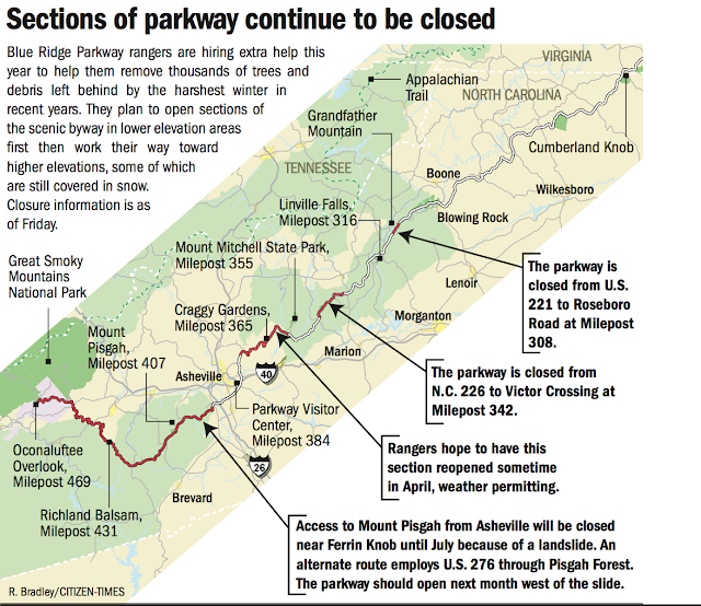 Blue Ridge Parkway 2010 US441 Closed BRP Closed  blue-ridge-parkway-2010-us441-closed-brp-closed