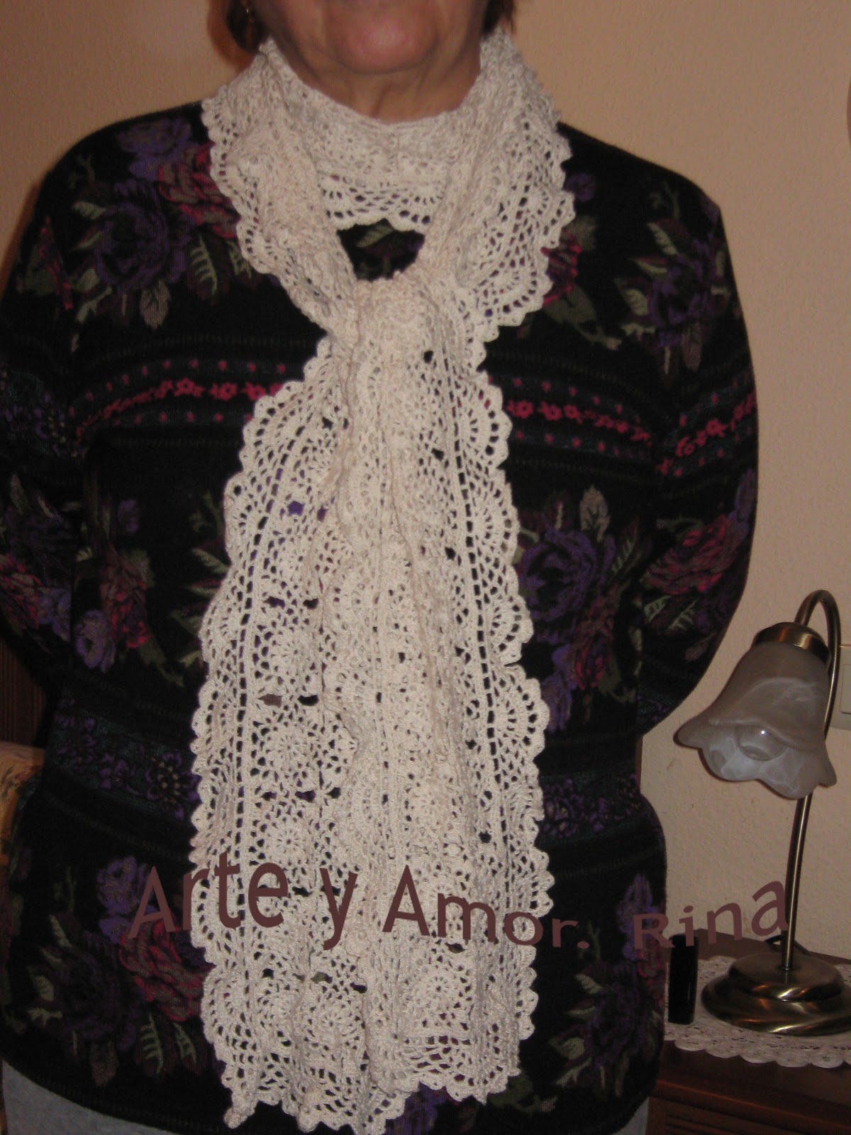 bufanda corbata a crochet