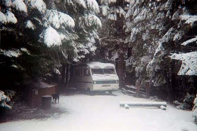 RV in snow at Oregon Caves National Monument Oregon