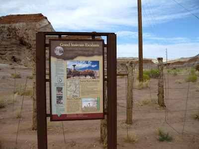 Interpretive sign Toadstools trail Grand Staircase-Escalante National Monument Utah