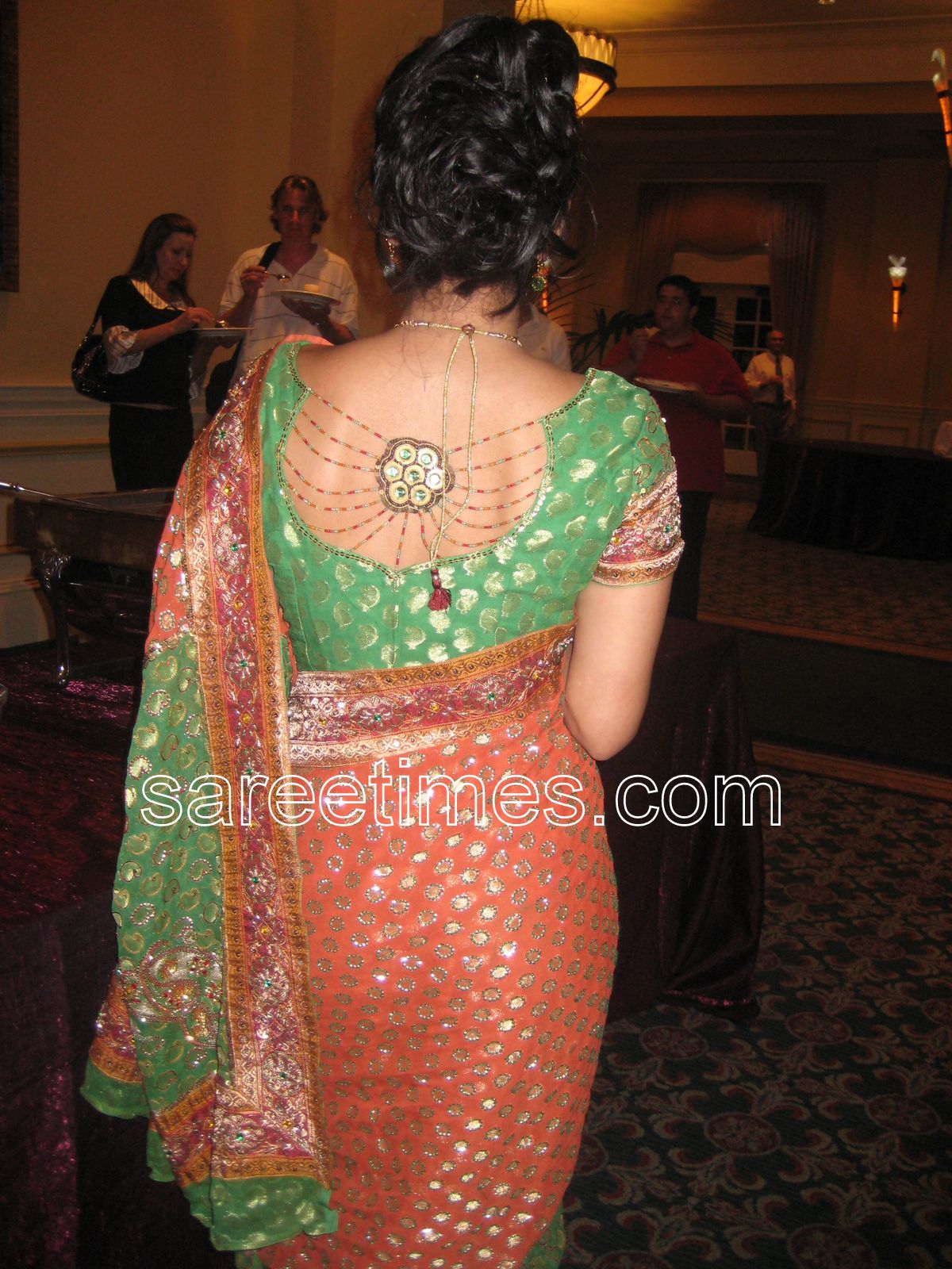 back design saree blouse for  of www.sareetimes.com
