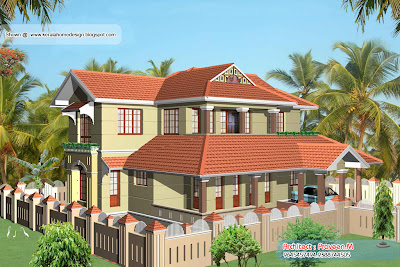 Kerala Home plan and elevation - 2378 Sq. Ft