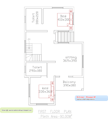 Home plan and elevation - 2013 Sq. Ft