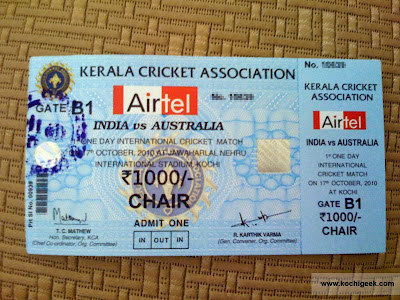 Kochi One Day International Cricket Ticket
