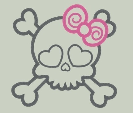 OH BOY! Baby Designs: Girly Skull with a Bow