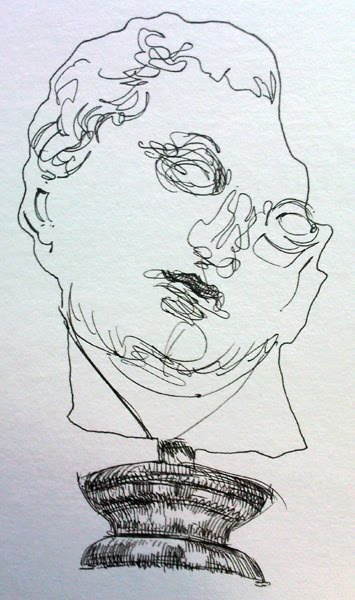Portrait drawings from Roman sculpture
