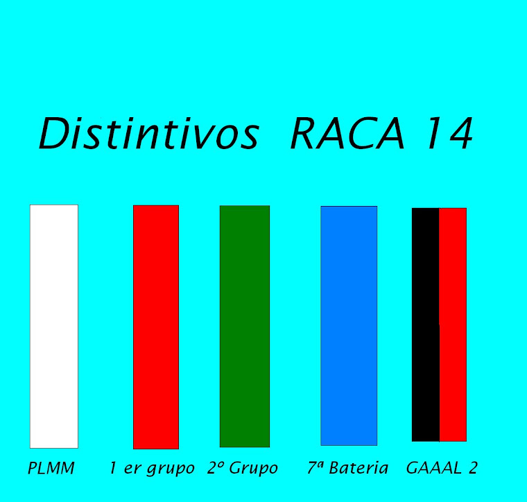 DISTINTIVOS DEL RACA 14.